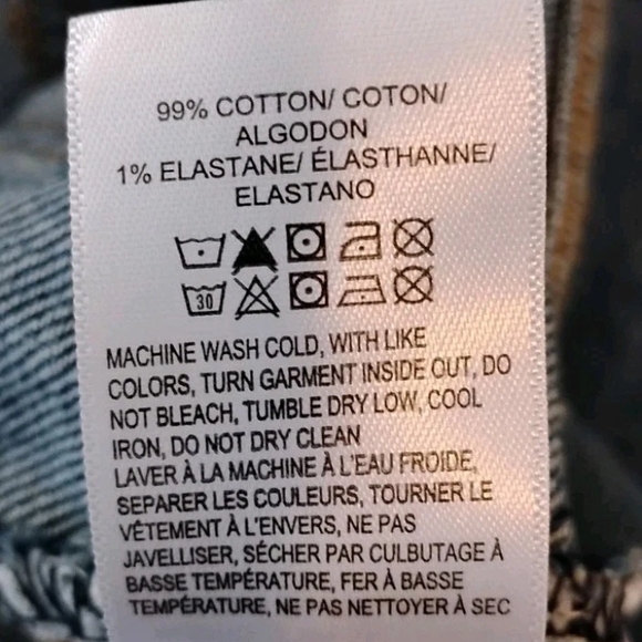 Lucky Brand Denim Skirt Midi Front Slit Stretch Distressed Women's Size 12 - Picture 5 of 5